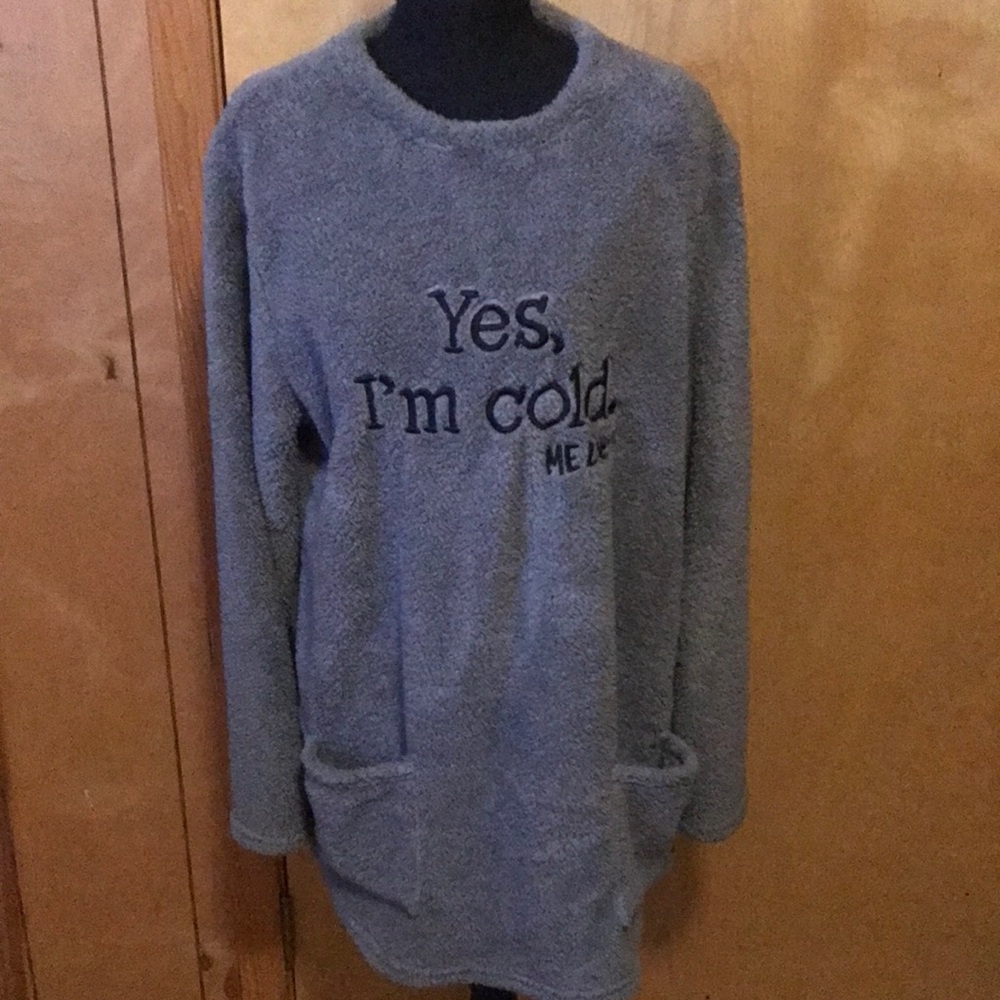 Gray Fleece Pullover with Pockets #205